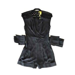 Catherine Malandrino Black Romper Size S